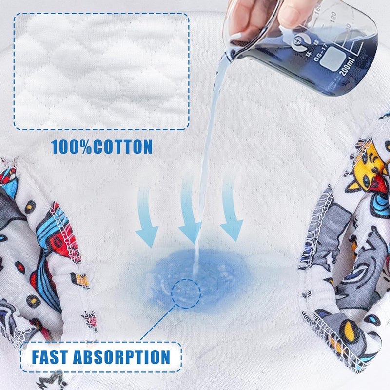 Max Shape Baby Boys Potty Training Underwear Toddler Training Underwear for Boys Absorbent Potty Training Pants Boys Cotton Pee Pants 2t 3t 4t - Image 4